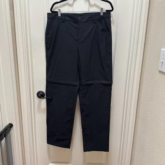 New Eddie Bauer Convertible Pant Women's Size 12 Black Adjustable Length UPF 50+ - Picture 2 of 13